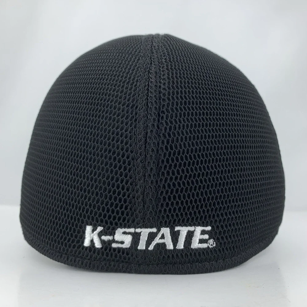 Kansas State Hat New Era 39THIRTY Large / XLarge Stretch Black Camo Baseball Cap